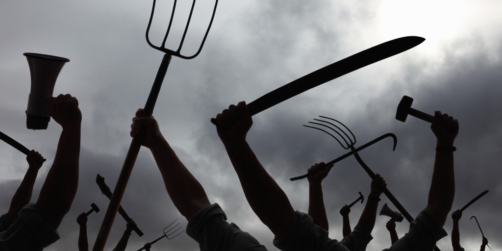 Protest on Cloudy Day